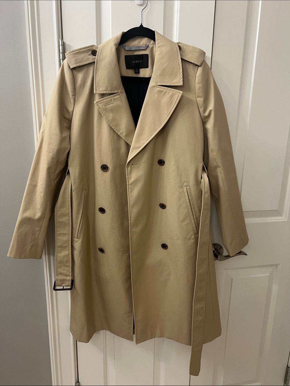 J. Crew Women’s Tan Double-Breasted Trench Coat